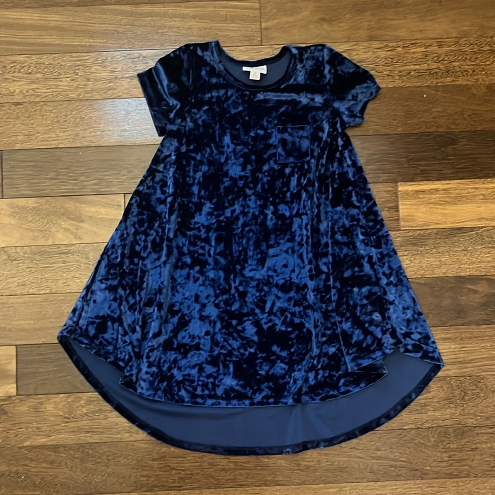 LulaRoe Scarlett Elegant Collection Girls Size 6 Velvet Dress